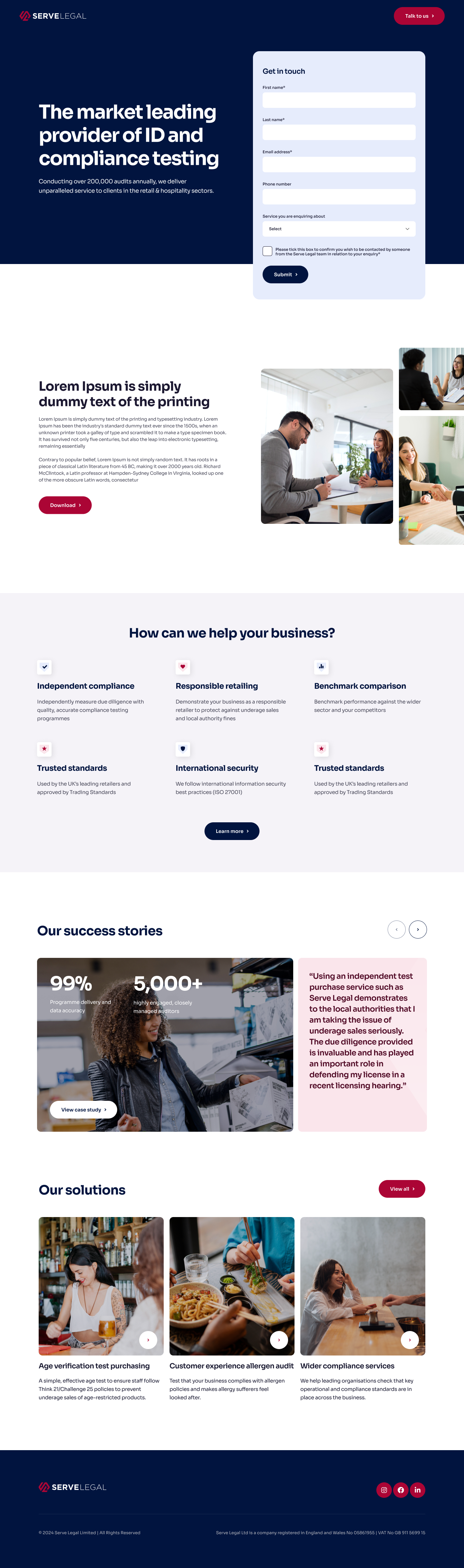 Landing page
